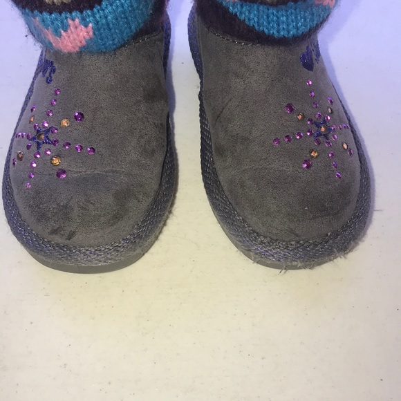 SKETCHERS | Grey Twinkle Toes Light Up Slouchy Ugg Inspired Boots - Picture 4 of 11